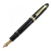 【DOKODEMO】【5積分】成色極佳 △MONTBLANCMeisterstück 149 鋼筆，14K EF 尖，白星，黑金筆身，德國製造，男士款