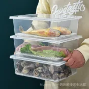 日式冰箱收納盒保鮮專用神器冷藏冷凍廚房蔬菜瀝水盒防串味 YAOP