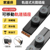 家護保｜多功能軌道插座110V-220V 移動式插座  USB插座延長綫 電源插座 滑軌防水插座