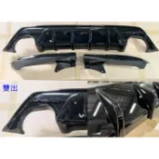 Ford Focus MK4 ST ST-Line 四門專用 鋼琴烤漆黑 後保桿 後下巴 雙邊雙出 下繞流 後包