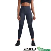 【2XU】女 MCS React高階高腰跑步壓縮長褲 黑/反光白2XWA7101