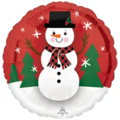 派對城 現貨 【18吋鋁箔氣球(不含氣)-聖誕雪人】 歐美派對 生日氣球 鋁箔氣球 聖誕節氣球 派對佈置 拍攝道具