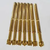 2.5MM九爪探針 鍍金測試探針 PA125-H梅花探針 34MM長金色彈簧針