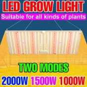 思樂小舖 2000W全光譜LED植物生長燈110V室內仿太陽光綠植補光燈量子板UV IR溫室帳篷育苗燈室內可調光水培植物培育照明