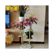 (店+)輕奢客廳落地式鐵藝花架 簡約鐵藝植物擺放架 客廳大理石花架子 陽臺鐵藝裝飾多層花盆架 客廳鐵藝植物架 