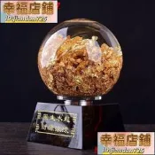 家居風水擺旋轉 方形底金箔球玻璃擺旋轉水晶球 家居帶來財富和寶藏用品