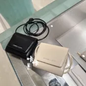 CHARLES & KEITH 專櫃代購 短款錢包 新加坡小ck皮夾 可拆卸卡夾 零錢包 側背包 斜背包子母扣折疊短夾
