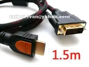 全新 1080P 高品質 DVI(24+1)  to HDMI 訊號線 1.5米 24K鍍金 雙磁環  轉接線 NVIDIA ATI 可用 1.5公尺 1.5M