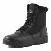 港灣小站 【防踢防撞】作戰靴 戰術靴 戶外靴 登山靴 高幫靴 黑色軍靴 耐磨防滑 鋼頭防護 男女通用 戶外登山 軍工品質