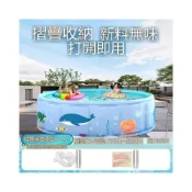 (店+)游泳池家用親子打氣防水布戲水池可摺疊加高巨大號戶外泳池水池