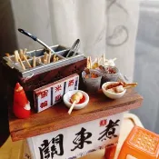 關東煮 宵夜 攤車 夜市 點心 小吃 台式 袖珍 手作 食玩 微型