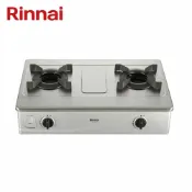 Homebox 好博家 online Store RINNAI林內 台爐式 內焰雙口不鏽鋼 瓦斯爐 MTS-N2701S 天然 合格瓦斯承裝業 免費基本安裝（離島及偏遠鄉鎮除外