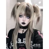 KEKE💗假髮女長髮網紅『焦糖瑪奇朵』亞文化jk辣妹挑染抓夾頭套 透氣 逼真 新款 轻薄 修颜 无痕 增髮