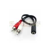 (店+)i-wiz 3.5母 轉 2P公 3.5mm 轉 AV線 AV端子 RCA訊號線 30cm (AD-25)