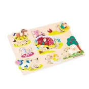 【New Classic Toys】寶寶木製拼圖-農場樂園 10430(幼兒成長)