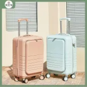 小胖達生活百貨 行李箱 開蓋行李箱 旅行 登機箱 萬向輪拉桿箱 20吋 24寸商務旅行箱 前置開口 電腦拉桿箱 旅行箱
