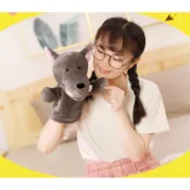 ❤️台灣現貨❤️【單一款】卡通大野狼手偶 手指玩偶 可張嘴 說故事道具 演講比賽 聖誕節交換禮物 教甄【開立發票】