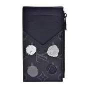 【Louis Vuitton 路易威登】M81930聯名YK MULTIPLE系列Eclipse帆布草間彌生點點卡片/零錢包(黑色)