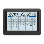 風鈴草百貨 鬧鐘數字電子萬年歷掛鐘溫濕度計桌面時鐘雙鬧鈴大屏電波鐘