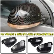 台灣現貨《車友集》單個福斯vw大眾高爾夫5 golf  MK5 GTI plus passat B6後視鏡殼 碳纖維圖案