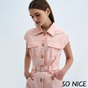 SO NICE【特惠】襯衫式造型背心洋裝｜都會時尚女裝【29344012】