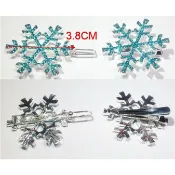 ☆瘋狂派對☆萬聖節服裝配件/萬聖節裝扮/冰雪奇緣服裝/冰雪奇緣假髮/艾莎ELSA/冰雪奇緣配件-大雪花水鑽髮夾
