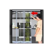 (店+)免運 可開發票 冷氣門簾 推拉滑動折疊門簾 磁吸門簾 空調擋風透明簾 保暖磁性pvc門簾 家用商用外門隔斷