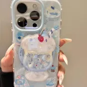 熱銷爆款 藍色甜品蛋糕 iPhone16 夏日ins15 14 13手機殼 滴膠蘋果12 11 8 7情侶 學生 閨蜜