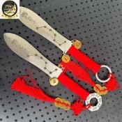 道家文化龍泉劍七星劍 品道士法器師刀師公刀 靈刀不鏽鋼製未開刃 龍泉七星劍不鏽鋼 道士師公刀法器