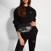 Adidas by Stella McCartney 斑馬紋黑色銀色腰包 belt bag bum bag ua