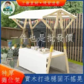 戶外實木攤位夜市集市攤車擺地攤貨架可移動折疊展示架促銷花車網紅擺攤篷布展示架子