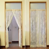 【G+ 居家】MIT透氣紗防蚊門簾贈桿(長簾/風水簾/雙開簾/阻隔簾/夏季防蟲門簾/加密網紗門簾/靜音門簾)