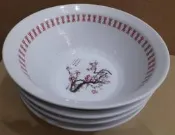 早期大同梅花泡麵碗 梅花萬壽瓷碗 蓋碗 碗公 湯碗公-直徑16 公分