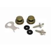 LOXX 德製安全肩帶釦-電吉他/電貝斯 Bass 用-古董黃銅色 E-A-BRASS[唐尼樂器]