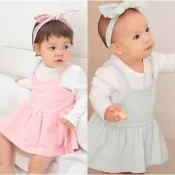 【baby童衣】簡約質感洋裝+長袖包屁衣 附髮帶 70115(共2色)