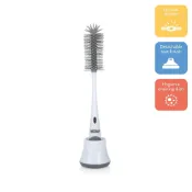 【Nuby】2in1矽膠奶嘴奶瓶刷_站立式｜矽膠刷毛 可站立 可吊掛