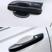 (店+)適用於CRV 6代 外門把 外門把碳纖維紋路飾板HONDA CRV水轉印 卡夢內裝 改裝 防刮 耐磨