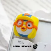 全球選品1館 生活百貨 小企鵝pororo~可愛萌系治癒樹脂藝術鍵帽