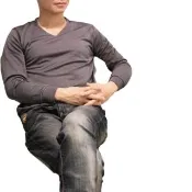 【Eloidy艾若娣】嚴選刷毛男V領保暖衣-深灰(發熱衣)