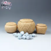 協貿國際日用品生活1館 普洱茶 迷你小沱茶包裝盒 茶葉盒竹編小簍純手工竹籃越南秋藤秒殺