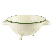 【IBILI】西班牙 雙柄琺瑯瀝水籃 綠22cm / 瀝水盆