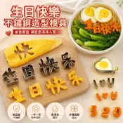 臺灣🚍8H出🉑生日快樂一體刻字印字字模模具衚蘿蔔水果兒童數字造型煎蛋成型 造型模具 字母切模  慶生餐擺盤裝飾 生日快樂