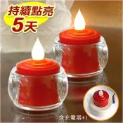 【弘麒地球家】LED環保電子蠟燭燈  充電式 連亮5天 LED燈 電子燈 安全供燈 供佛  燈供養 台灣品牌
