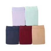 【Chlansilk 闕蘭絹】典雅氣質40針100%蠶絲中高腰內褲五件組