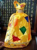 【靜福緣】精緻繡品『平繡濟公衣 （黃款） 』 破布衣補丁衣 神衣 佛衣神明衣