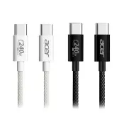 【Acer 宏碁】Type-C to Type-C PD 240W 2M 快速充電傳輸線  (採用USB IF TID認證插頭與芯片)