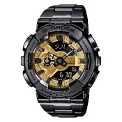 大高雄鐘錶城 CASIO卡西歐 110 系列 GM-110BD-1A9 全金屬黑金雙顯腕錶 48.8mm｜樂天領券現折★全館特惠中★指定刷卡回饋10%