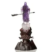 【正佳珠寶】紫水晶 頂級巴西紫晶 武關公雕刻 208g 關聖帝君 紫水晶關公佛像｜手工客製木座
