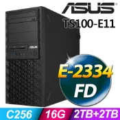ASUS 華碩 TS100-E11-PI4系列 -E-2334處理器 - 16G記憶體/2TBx2 HDD/無作業系統