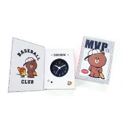 LINE FRIENDS書本桌鐘- 年度MVP 棒球熊大 (無鬧鐘)